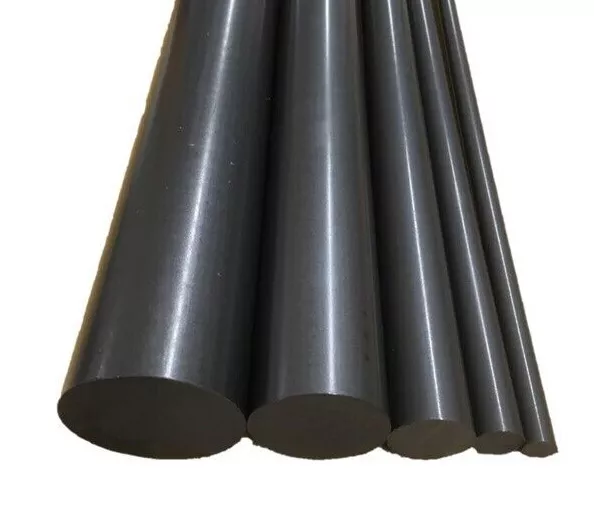 PTFE Teflon Kohle Rundstab 25% schwarz Stab D 10-100mm Kunststoff  L wählbar