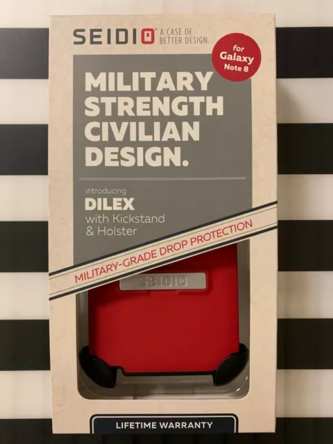 SEIDIO DILEX w/ Kickstand & Holster - Samsung Galaxy NOTE 8 Red/Black *N*E*W*