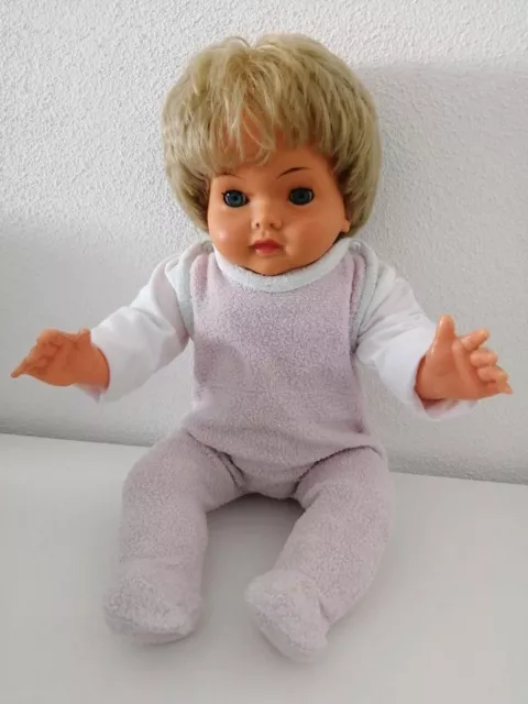 Vintage Emil Schwenk ES 50/64 Babypuppe 50cm Schlafaugen Kippstimme Sammlerpuppe