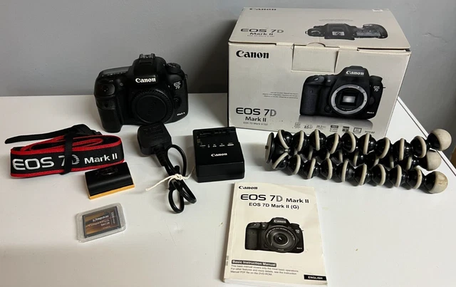 Canon EOS 7D Mark ii Digital SLR Camera BUNDLE *Single Owner*