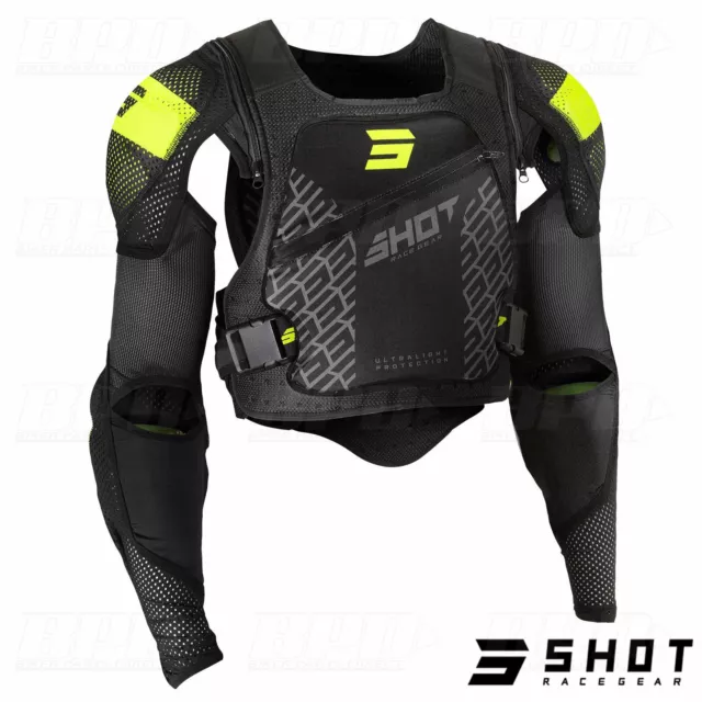 SHOT Motocross Body Armour ultraleichte Jacke 2.0 MX schwarz neongelb