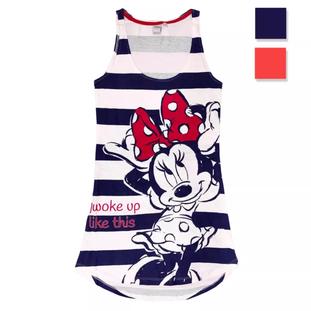 Pigiama camicia da notte donna Disney Minnie in cotone stampato 3227