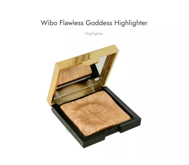 WIBO Baked Highlighter in Flawless Goddess Gold Shimmer Glow Skin Mirror NEW UK