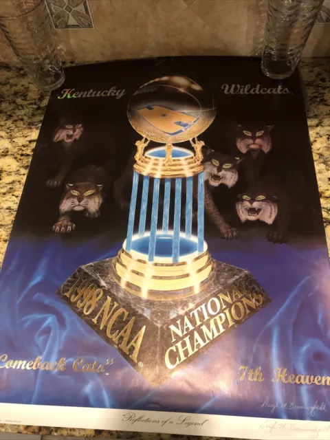 1998 NCAA National Champions University of Kentucky Basketball 18”x24” Poster