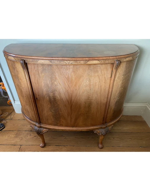 vintage walnut sideboard - Demi Lune Burr Walnut Commode