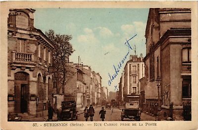 CPA suresnes-rue Carnot prise de la poste (581633)