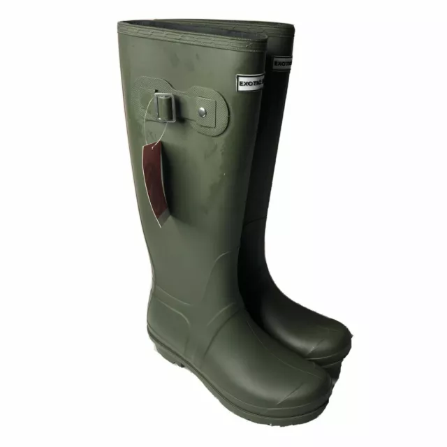 7 EXOTIC IDENTITY Original Tall Rain Boots Waterproof Premium Olive ...