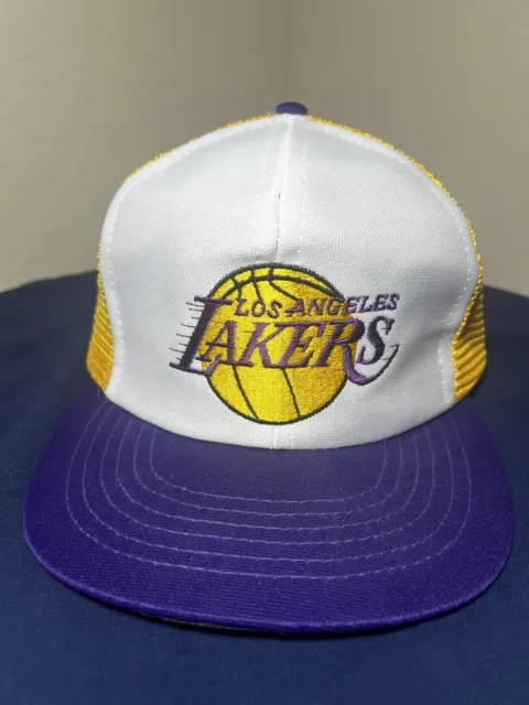 VINTAGE 80S LOS Angeles Lakers NBA Basketball Snapback Mesh Trucker Hat ...