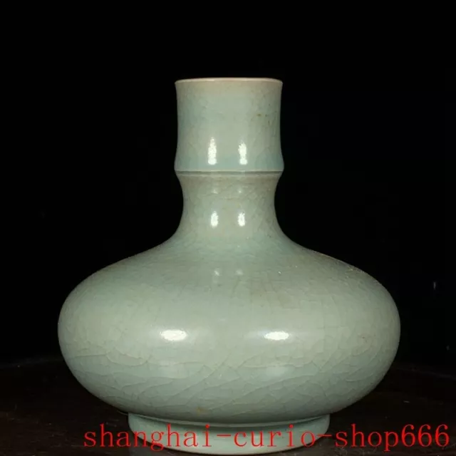 5"China dynasty Ancient Official kiln ru porcelain Zun Cup Bottle Pot Vase Jar