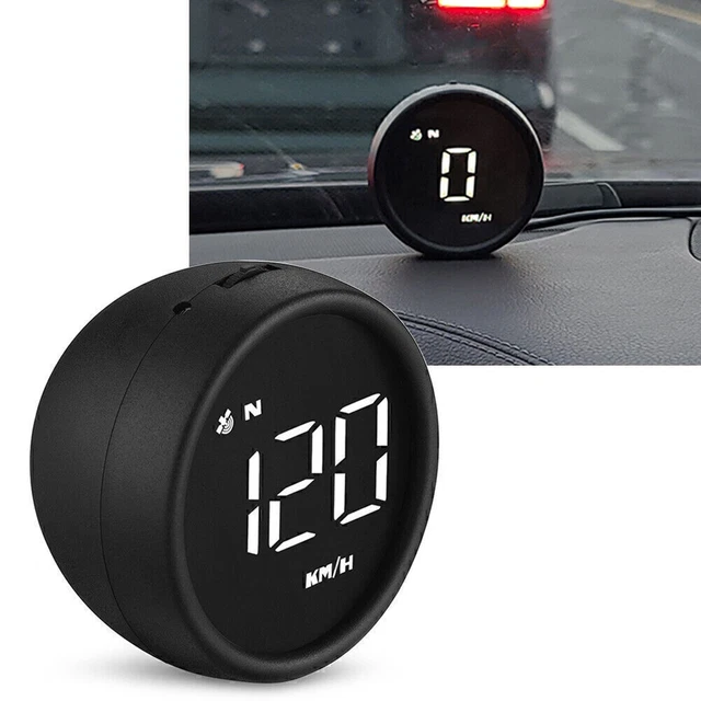 Digital GPS Speedometer Head Up Display HUD MPH/KM Overspeed Warning Alarm White