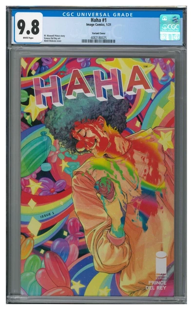 Haha #1 (2021) Malavia Clown Variant Image Comics White Pages CGC 9.8 KP717