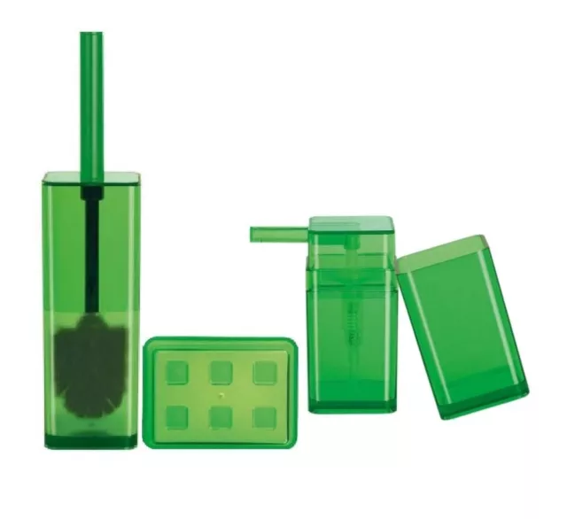 Spirella Cubo Claro Verde 4 Piezas Set de Baño Badezimmersortiment