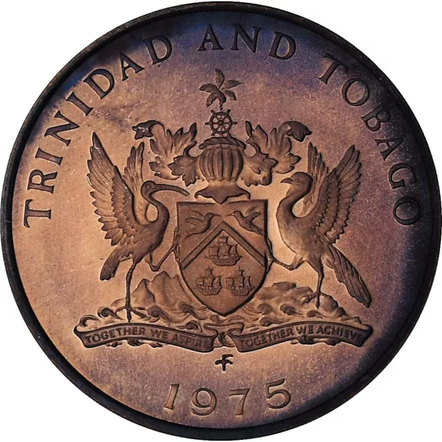 [#1179455] Trinidad and Tobago, 5 Cents, 1975, Proof, MS, Bronze, KM:26