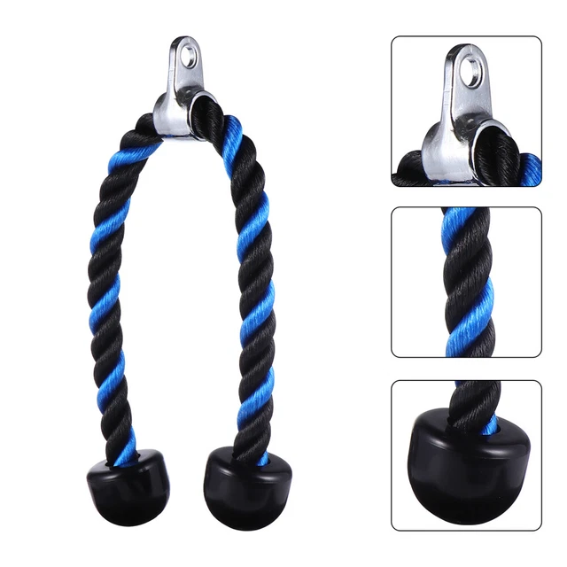 ROPE FOR WORKOUT Fitness Tricep Rope Cable Exercise Nylon Rope Pulldown ...