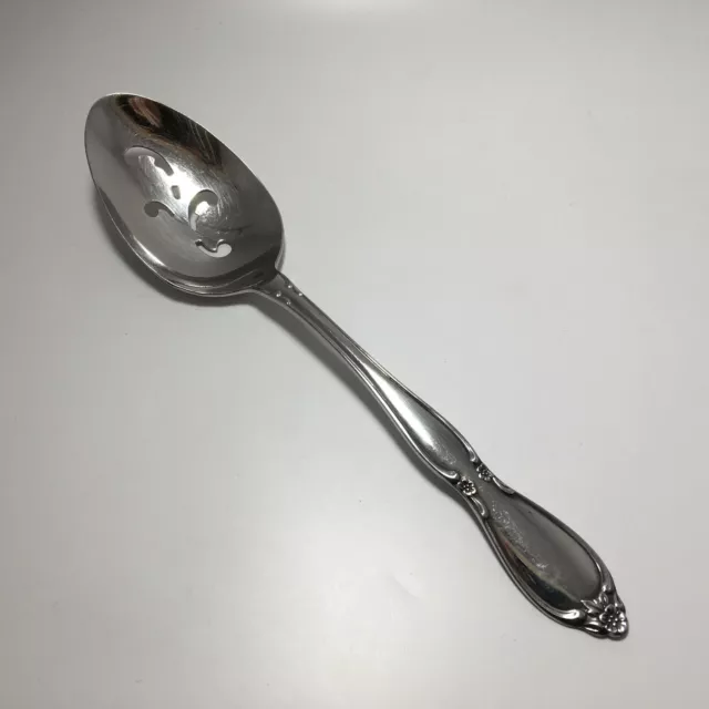 Oneida Community Chatelaine Stainless Utensil Pierced Serving Spoon x 1