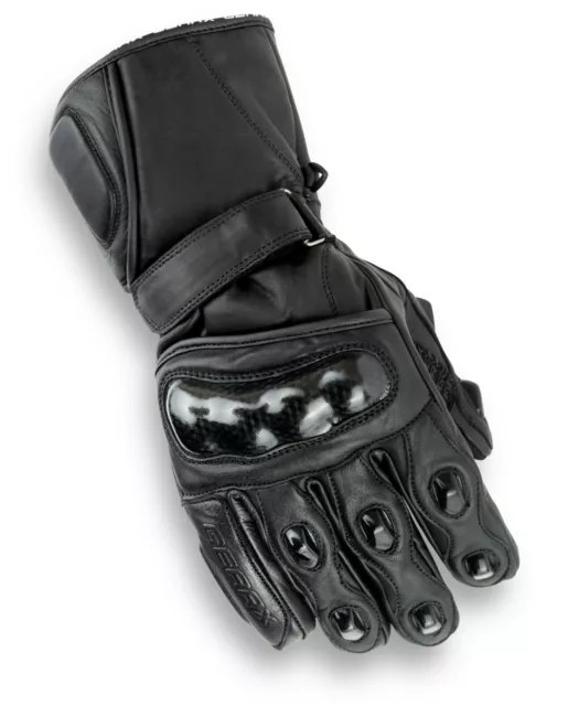 Analin Cuir Gants Moto Thermique Imperméable Hiver Carbone Protection