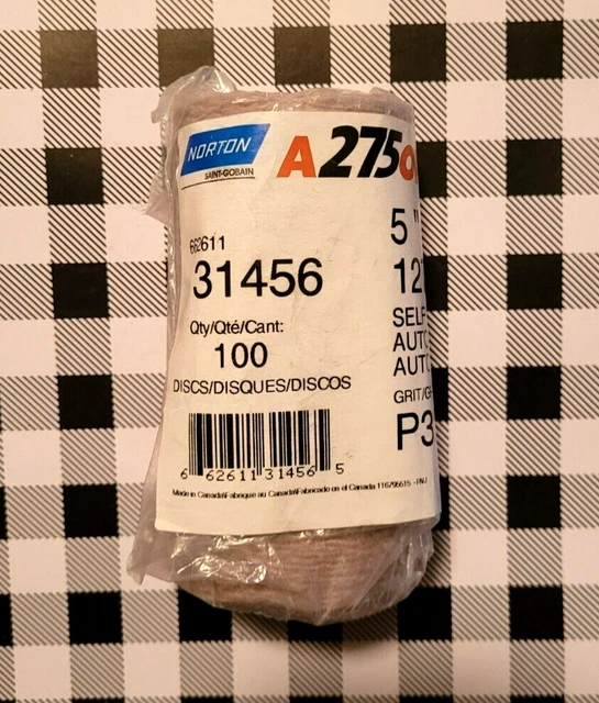 Norton 31456 A275OP AO Fine Grit Paper PSA Disc Roll 100/RL P320 Grit