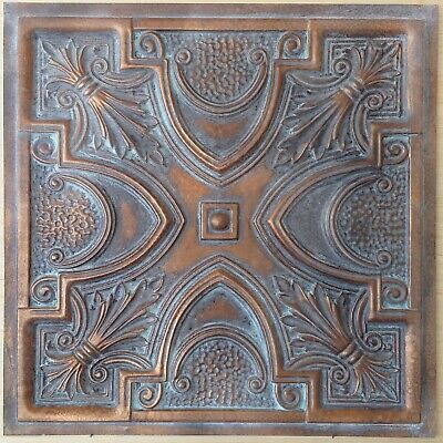 Faux tin Ceiling tiles antique weather copper decor wall panels PL11 10pcs/lot