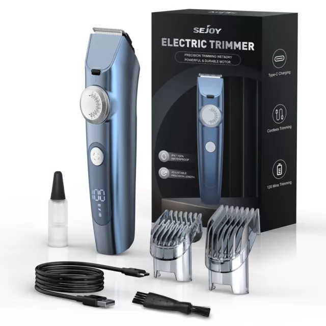 SEJOY Mens Body Hair Clippers Cordless Beard Trimmer Shaver Haircut Grooming Kit