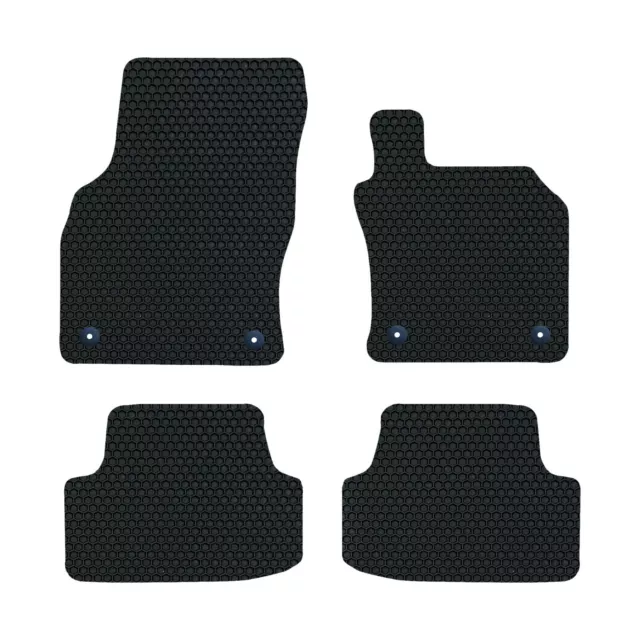 VW Golf MK7 2013-2019 GENUINE LUXURY Tailored Rubber Car Mats Black Floor Set