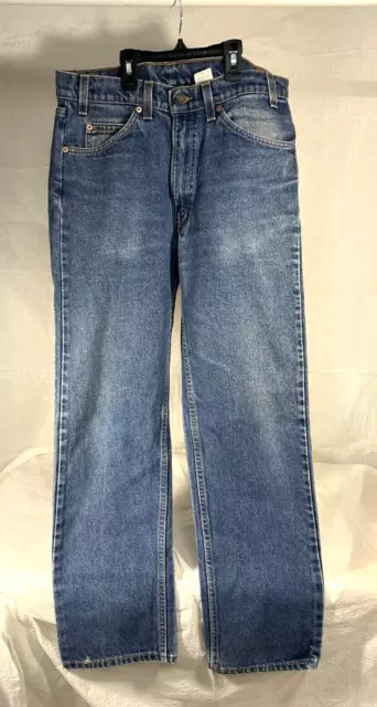 Vintage Levis Orange Tab 505 33 x 30 Mens Regular Straight Leg Blue Denim Jeans