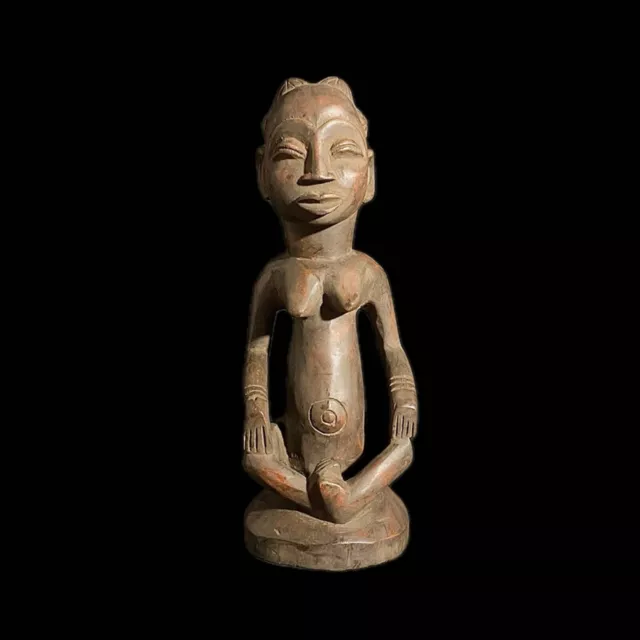 handmade wood carving Statue an African Yoruba Eshu from Nigeria-8095