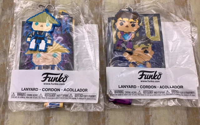 2x Funko Pop! DC Comics 8-Bit Raiden & Ryu Street Fighter Lanyard Lot - Sealed