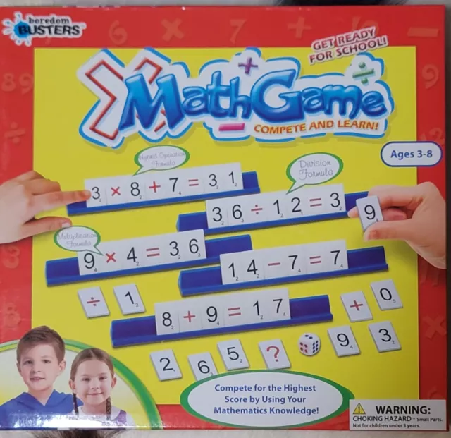 New! Math Game Children Will Learn To Recognize Numbers: +, -, ×,÷ Bordem Buster