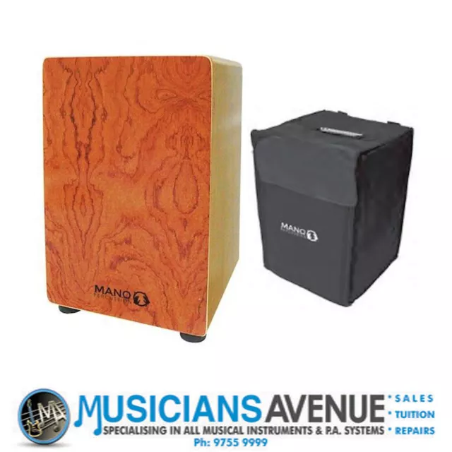 Mano Percussion Rosewood Cajon Rhythm Box With Internal Snare Wires + Gig Bag