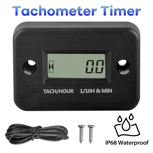 CHAINSAW ENGINE DIGITAL Tachometer RPM Tach Hour Meter For Motorcycle