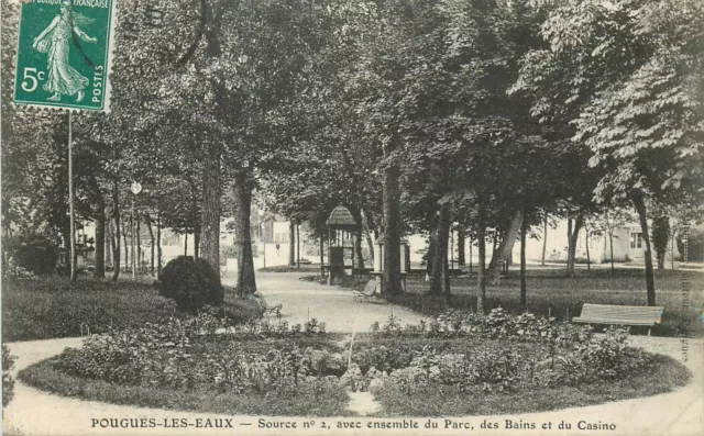 58 Pougues-Les-Eaux Source N°2 Avec Ensemble Parc Bains Et Casino