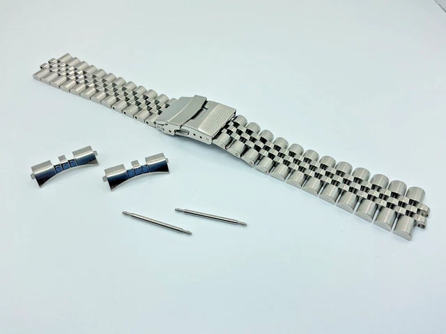 Cinturino Bracciale Acciaio 22mm Jubilee Per Seiko Diver 7002-7000 - Argento