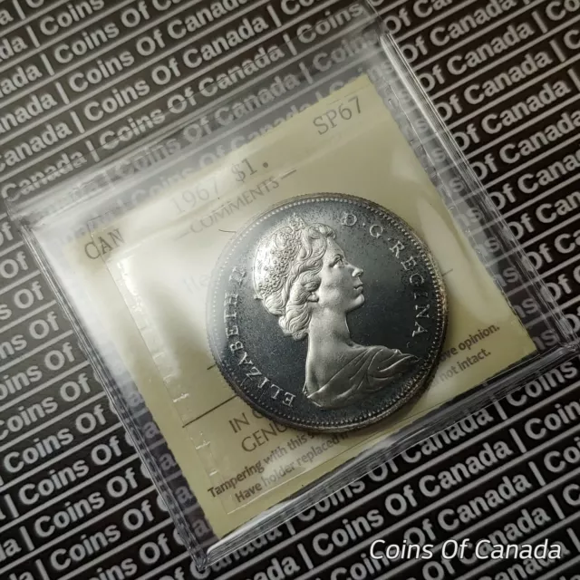 1967 Canada $1 Silver Dollar Coin ICCS SP-67 Heavy Cameo - WOW #coinsofcanada