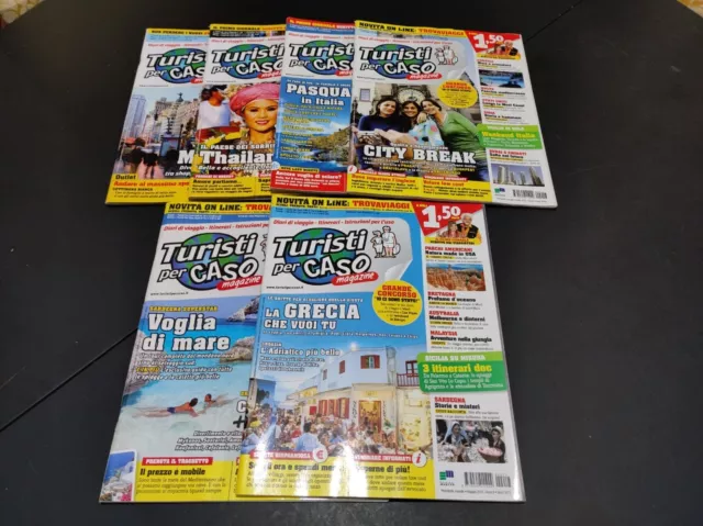 Rivista Turisti per Caso 2010 Annata NON Completa (6 riviste) ed. Master