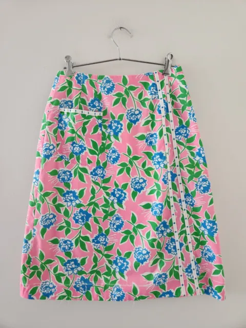 Vintage Lilly Pulitzer "The Lilly" Skirt Pink/Blue/Green Floral Skit