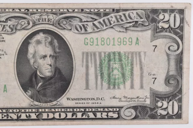 CRISP - 1934-A $20 Federal Reserve Note FRN Crisp Vintage *678