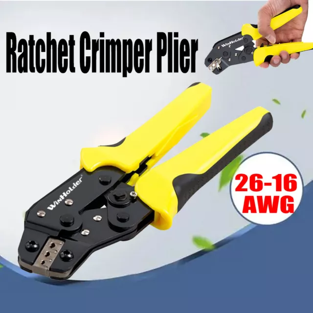 Ratchet Crimper Plier Crimping Tool Electrical Terminal Crimpers Non-Insulated