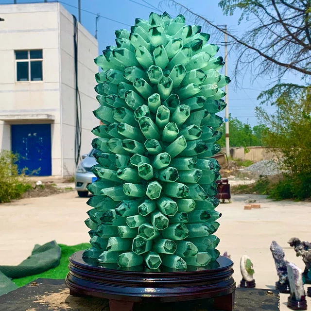 27.12LB New Find sky green Phantom Quartz Crystal Cluster Mineral Specimen
