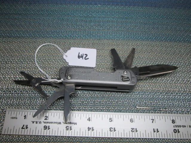 #642 Stainless Leatherman Free T4 Multi-Tool Knife USA