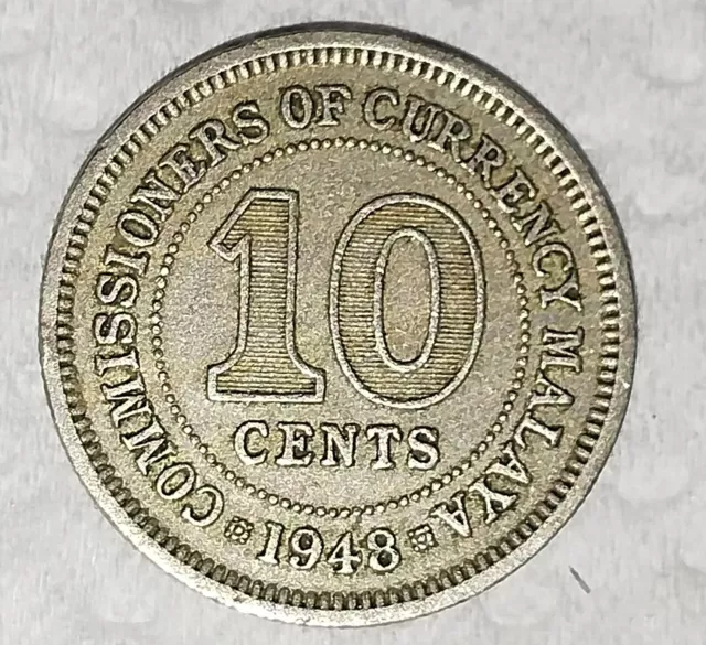 Malaya British Borneo 10 Cents 1948