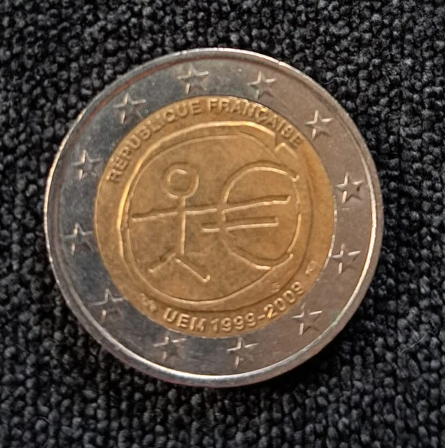 2 Euro Münze Strichmännchen Frankreich Wert 2 EURO MÜNZE "Strichmännchen" UEM 1999-2009 Republique Francais EUR 100