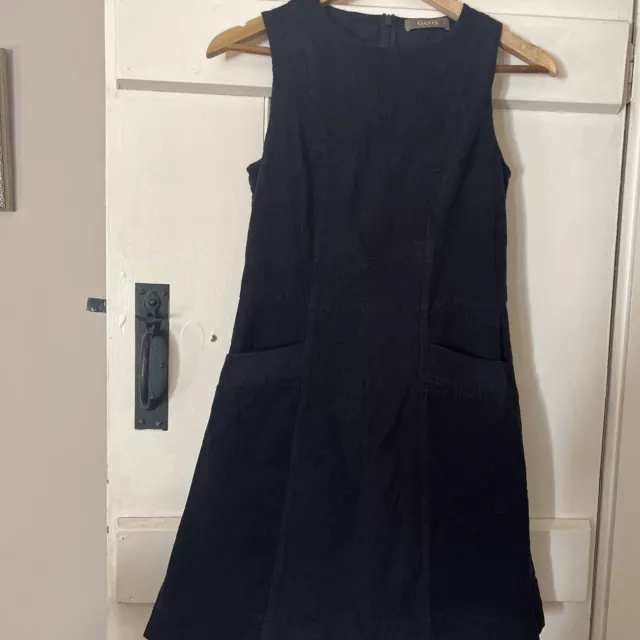 Oasis black denim pinafore dress 2025