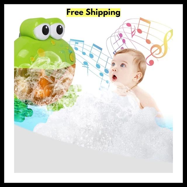 12 Songs Musical Bubble Maker Children Bath Shower Frog Bubble Machine Toy