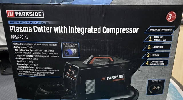 Découpeur Plasma PARKSIDE PPSK 40 A2 Avec Compresseur Intégré - 40A, Coupe Précise