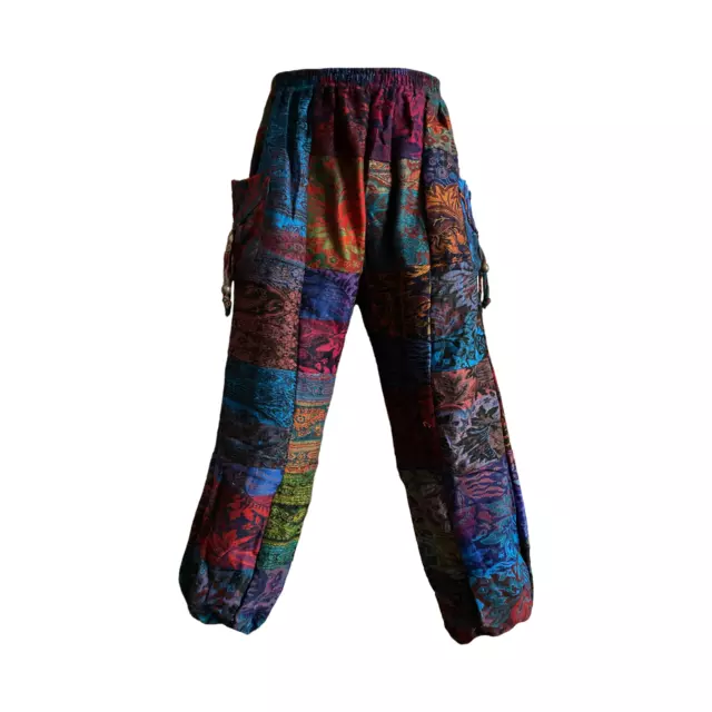 Patchwork Multi Mens Harem Pants boho Hippie boho yoga Hippy Acrylic Trousers