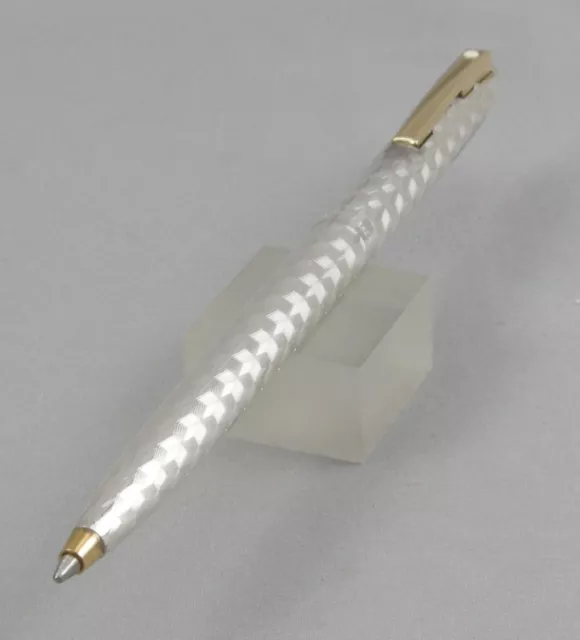 Sheaffer Imperial 834 Sterling Silver Diamond & Gold Ballpoint Pen - Mint, NOS