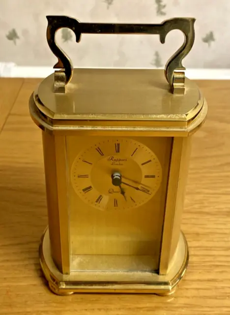 Rapport London - Heavy (1.5kg) - Brass Quartz Carriage Clock - Spares Or Repairs