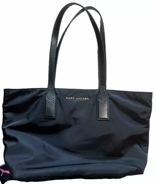 Marc Jacobs Wingman Nylon Tote Bag Black 18x12