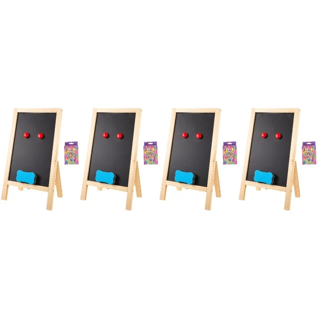 4 Sets Piccolo Segno Di Lavagna Tavolo Disegno Legno Mini