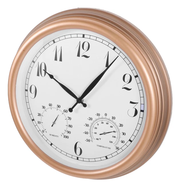 ANCIENNE HORLOGE VINTAGE Grande Taille Baromètre Thermomètre Murale de 1976 EUR 180,00 - FR